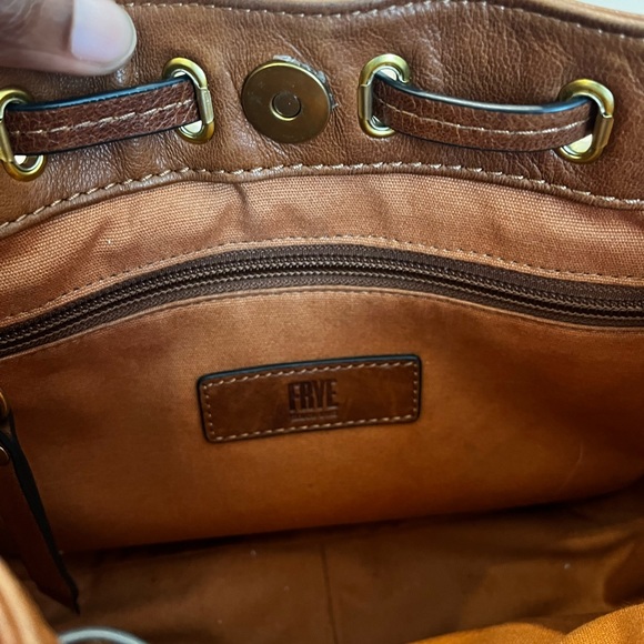 Frye Leather Crossbody Drawstring Purse - Picture 5 of 11